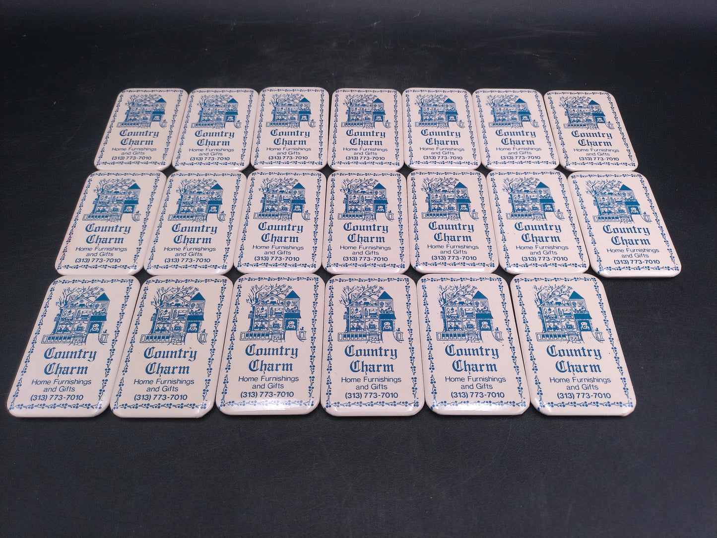 Country Charm Coasters Advertisment Set of 20 from Michigan