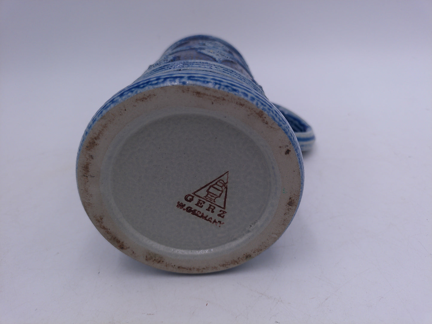 Beer Stein Made in GERZ W. Germany Blue Cobalt color Vintage
