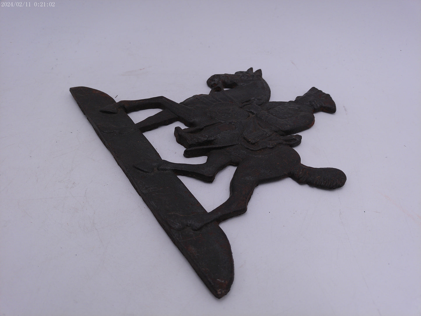 Vintage Cast Iron George Washington on Horse Wall hanging
