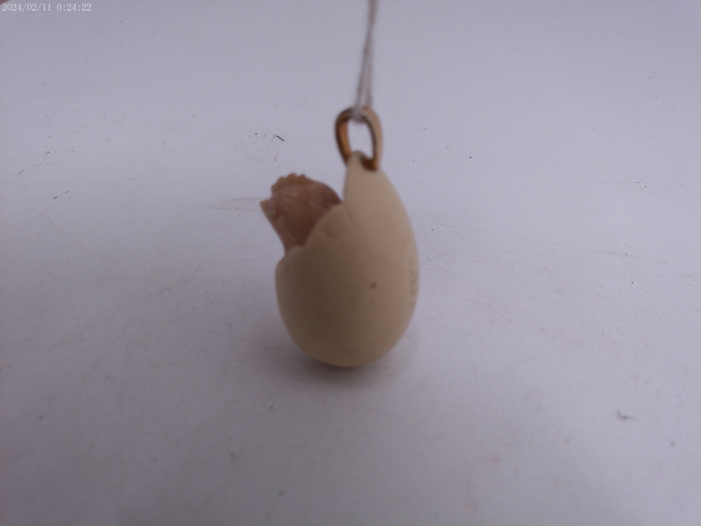 Vintage Luca Razza Necklace 1960s Chick in Egg