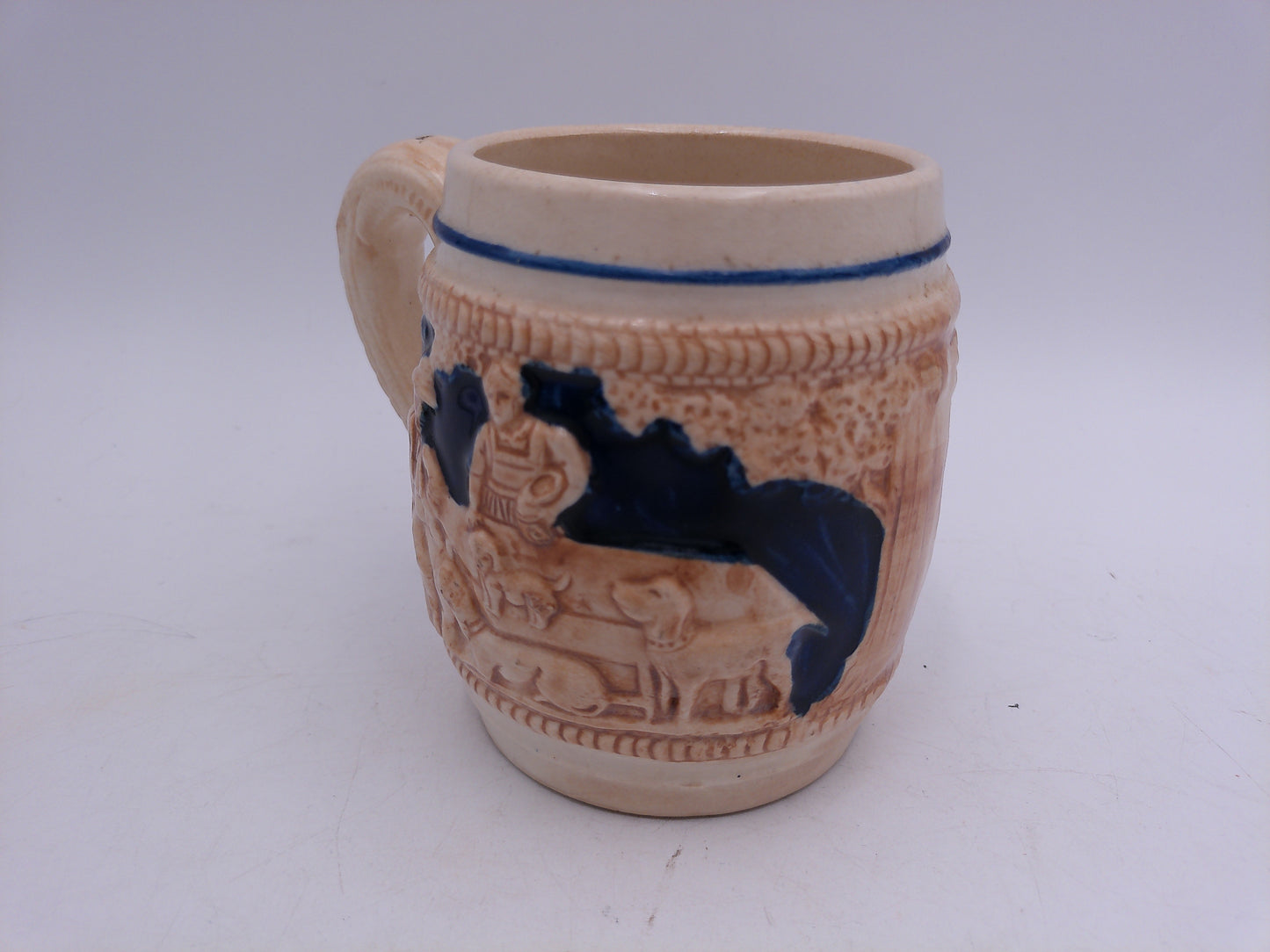 Beer Stein Vintage German Beer Stein Antique Ceramic Porcelain