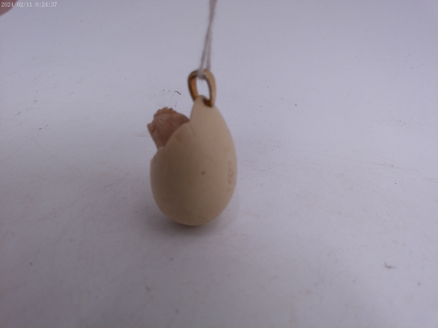 Vintage Luca Razza Necklace 1960s Chick in Egg