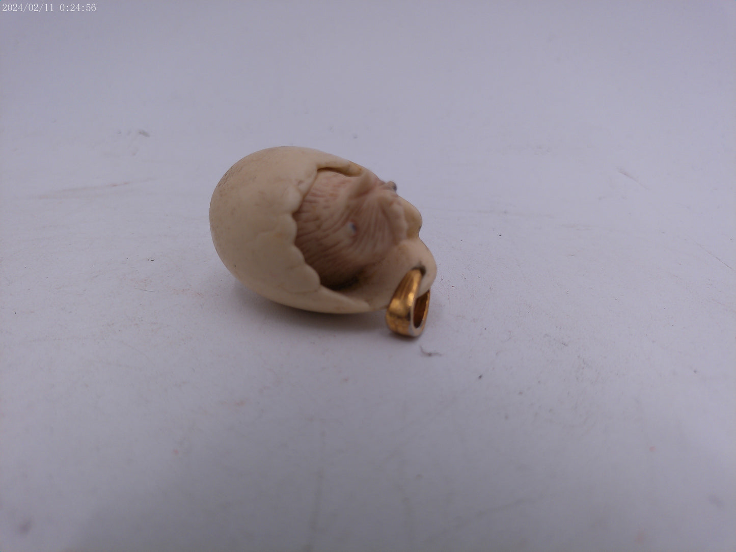 Vintage Luca Razza Necklace 1960s Chick in Egg