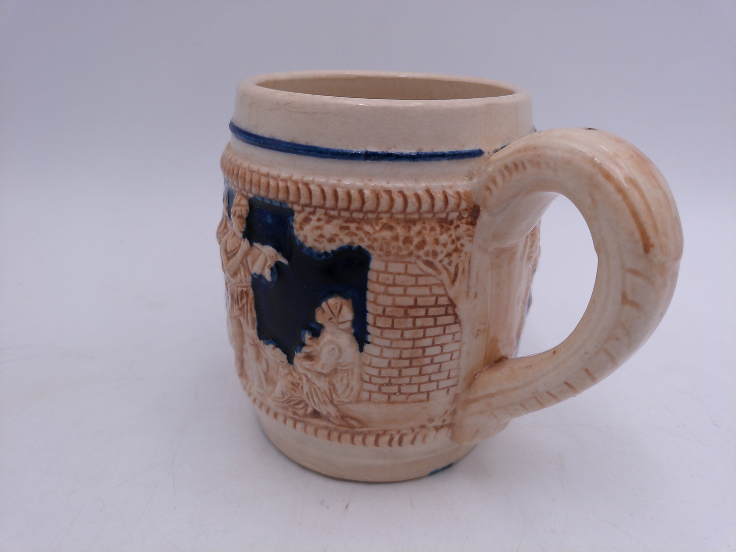 Beer Stein Vintage German Beer Stein Antique Ceramic Porcelain