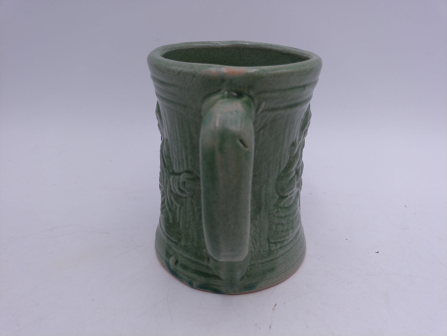 Beer Stein Vintage 1920's Buccaneer Green Pirate Stoneware Mug Cup Bar Ware 5” Tall