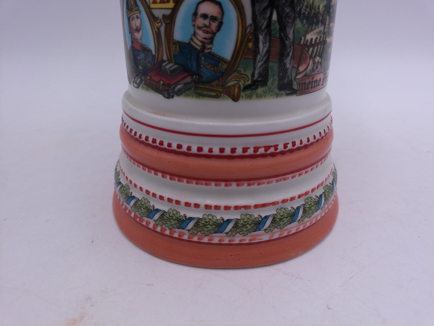 Beer Stein Vintage German with Lid 1902-04 writing With Pewter Lid JK