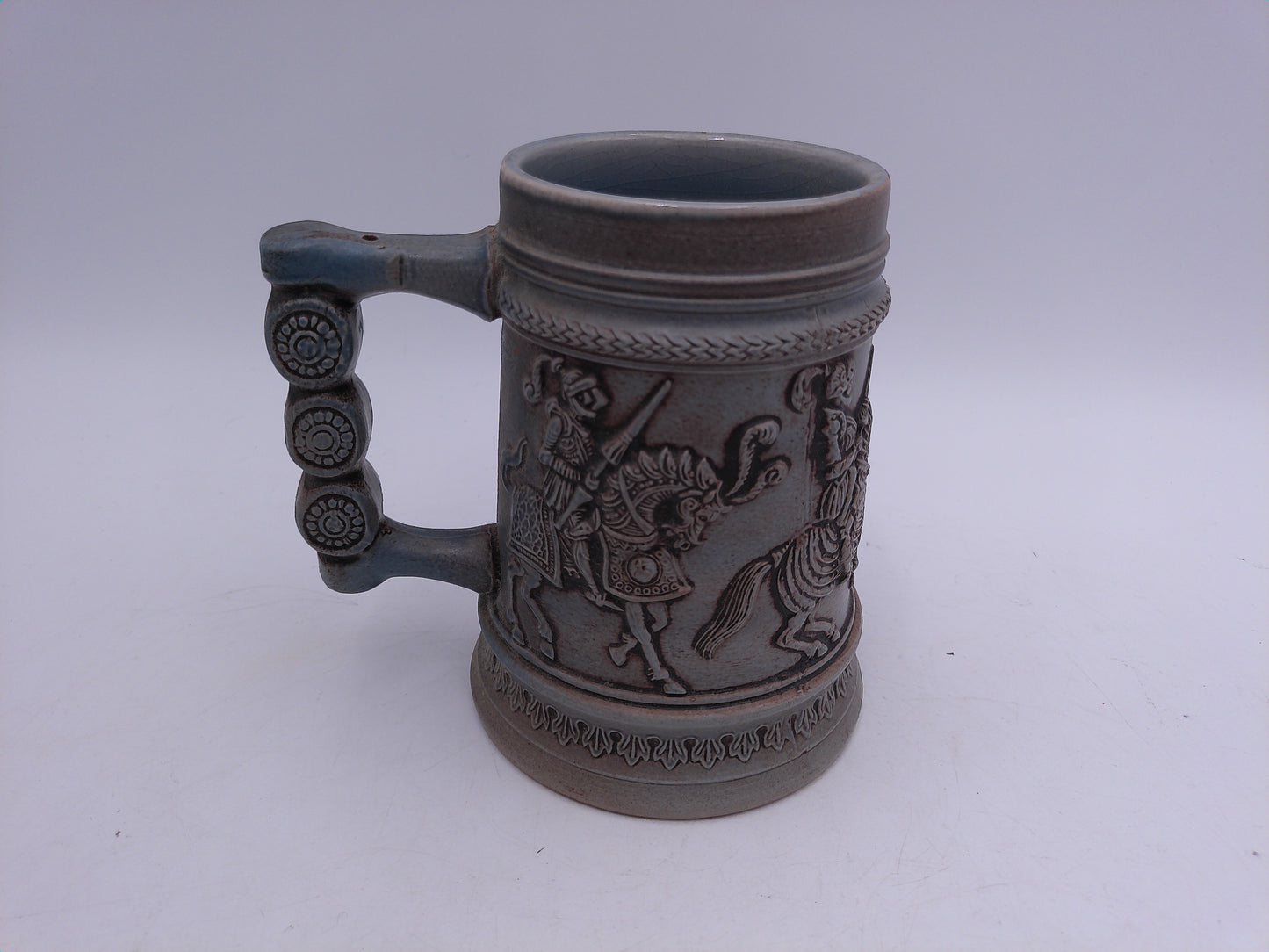 Beer Stein Vintage Jousting Knights Beer Stein Unique Handle