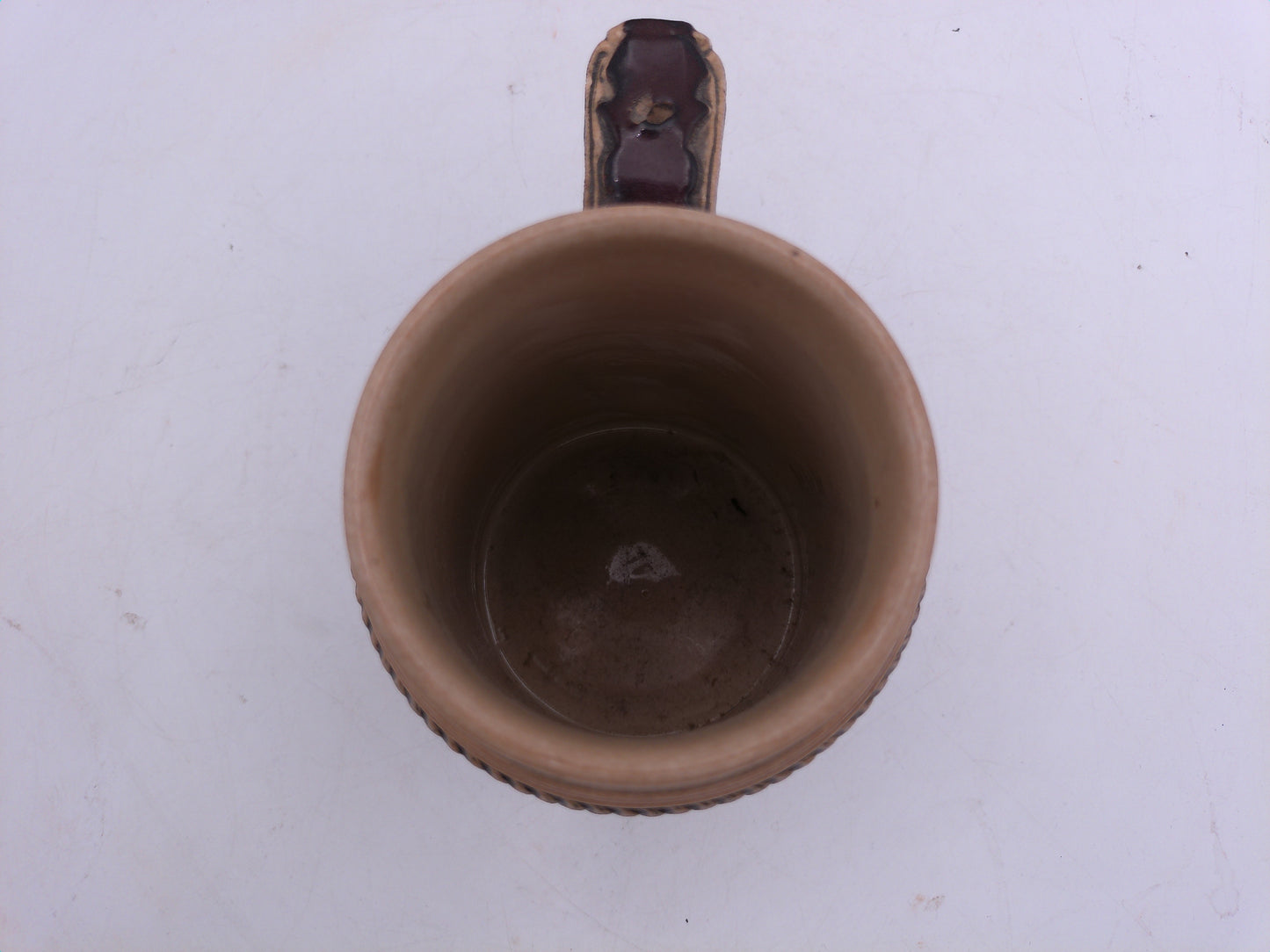Beer Stein Vintage Prosit Brown and Tan Decorative Handle