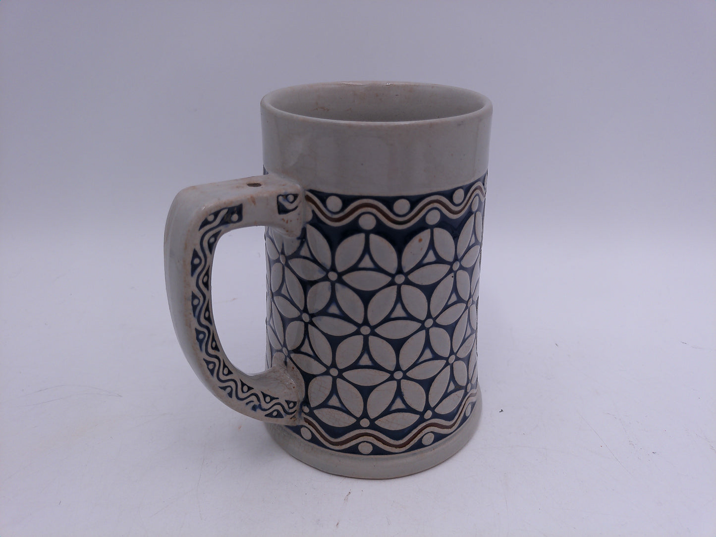 Beer Stein Vintage German No. 2L29 Geometric Pattern