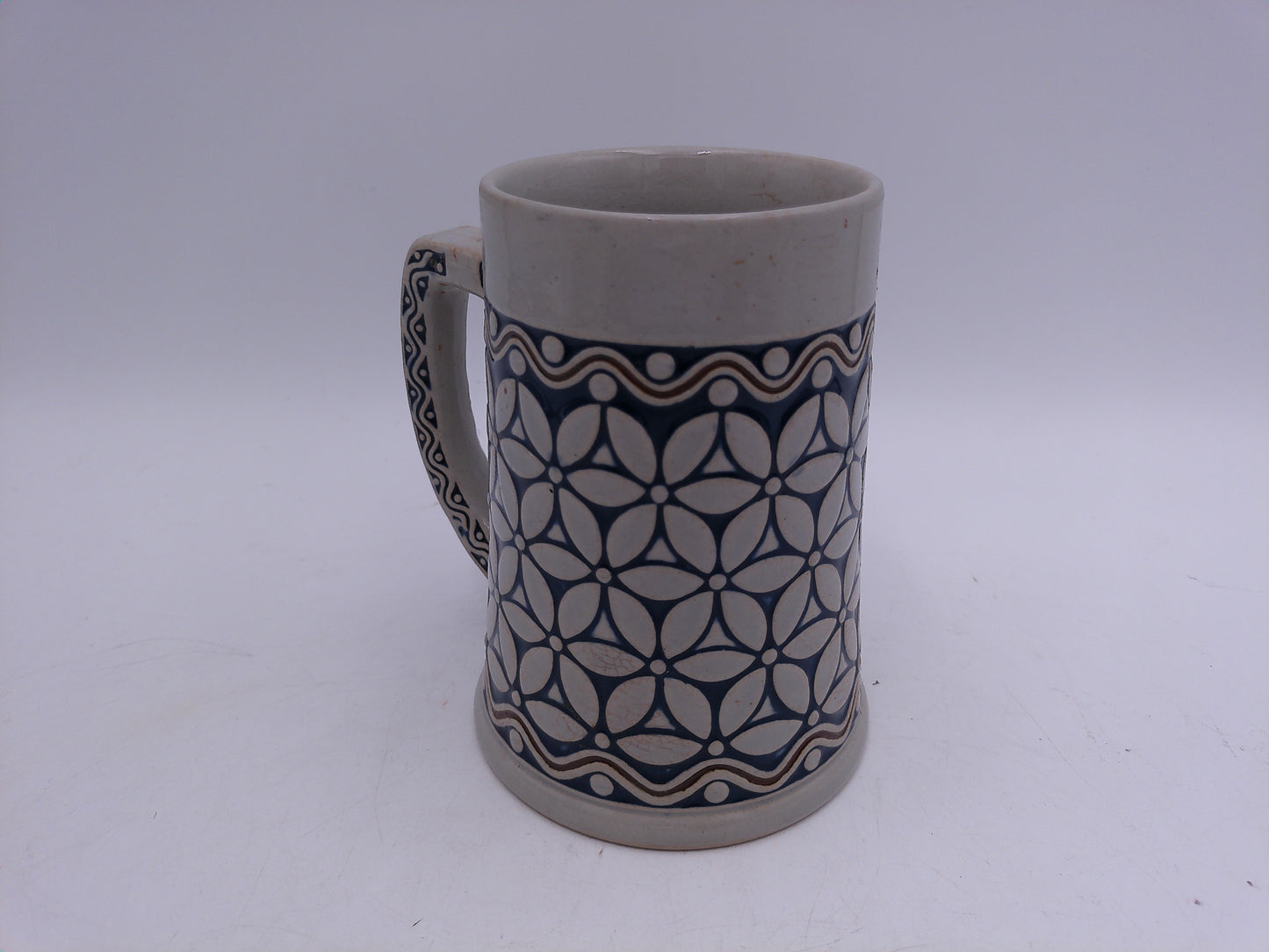 Beer Stein Vintage German No. 2L29 Geometric Pattern