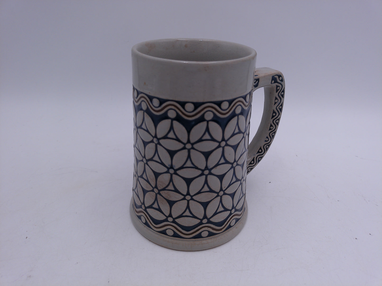 Beer Stein Vintage German No. 2L29 Geometric Pattern