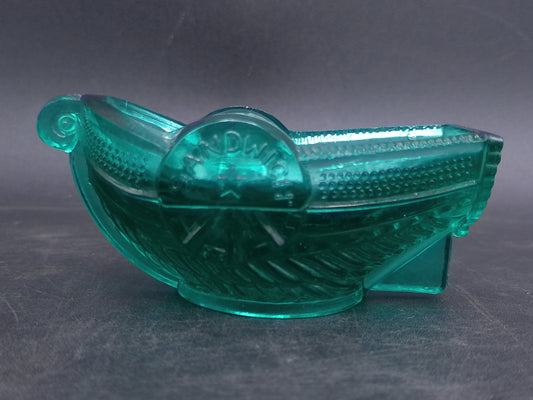 Glass Dish Bowl Salt Paddle Wheel Boat  with Sandwich Logo Lafayette