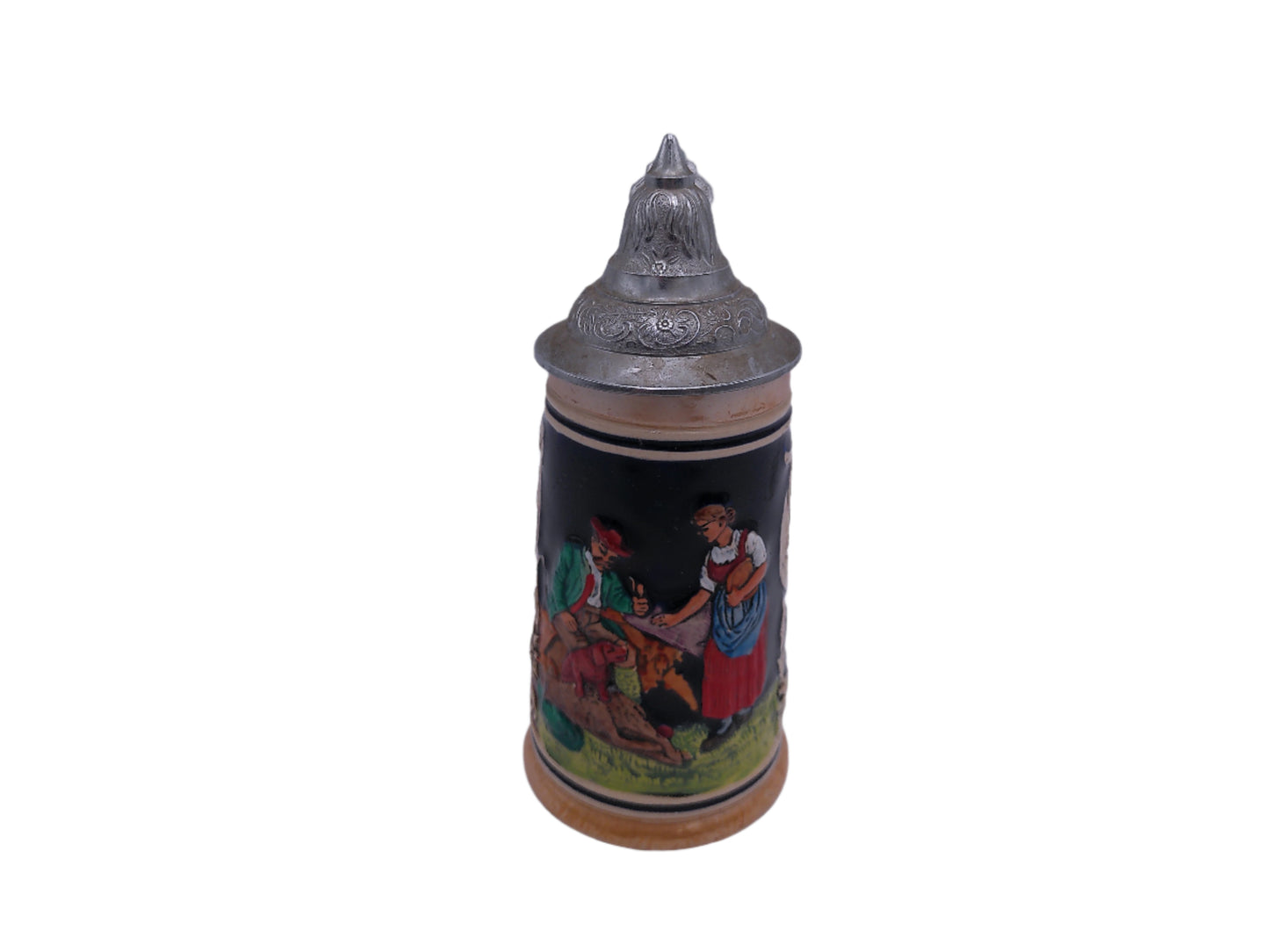 Beer Stein Made In Germany with pewter lid Mark on Bottom 1904