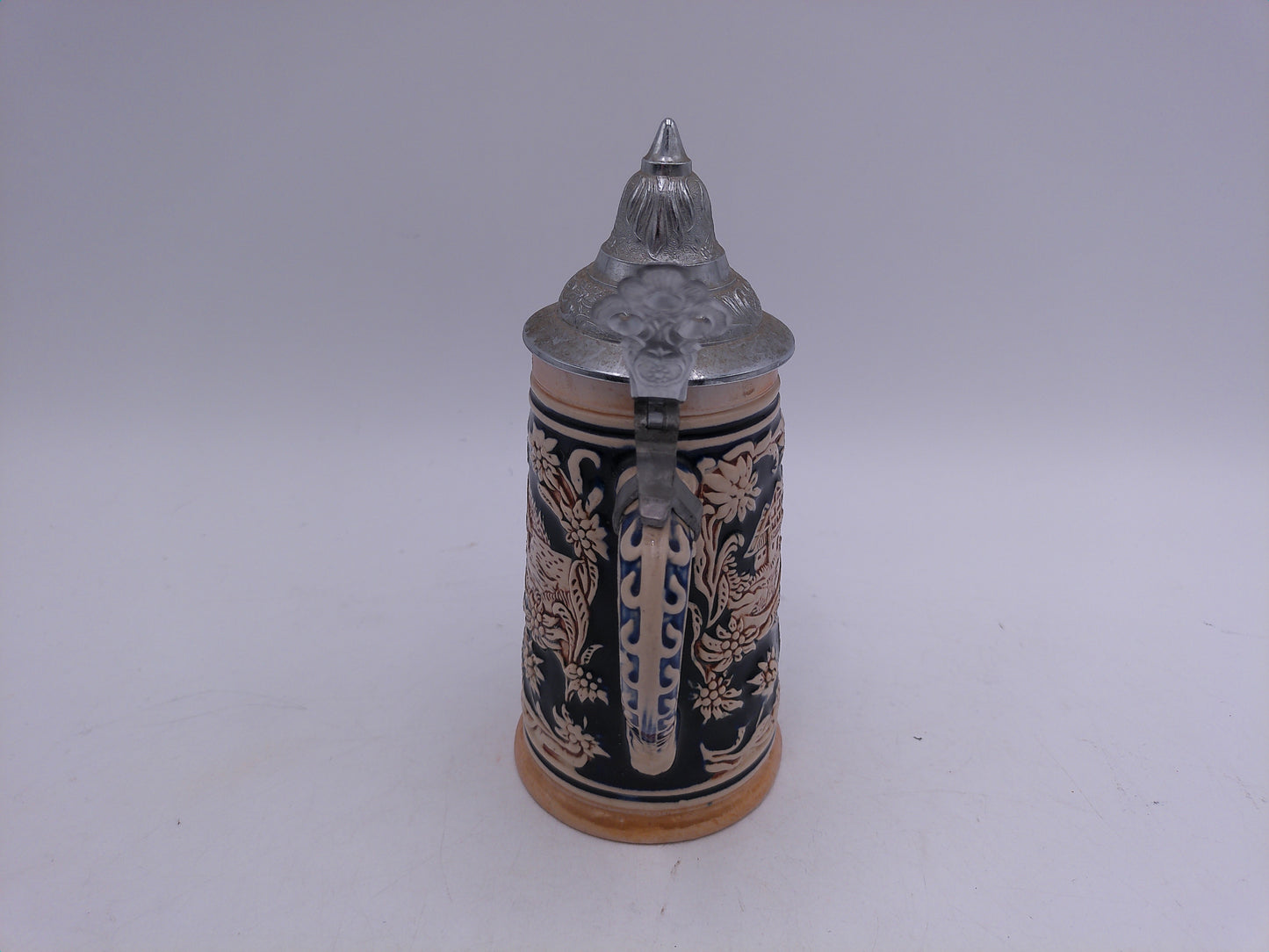 Beer Stein Made In Germany with pewter lid Mark on Bottom 1904