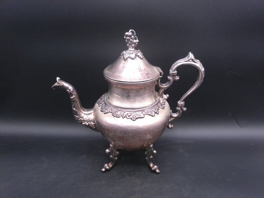 Victorian Birmingham Silver On Copper Coffee Tea Pot Antique