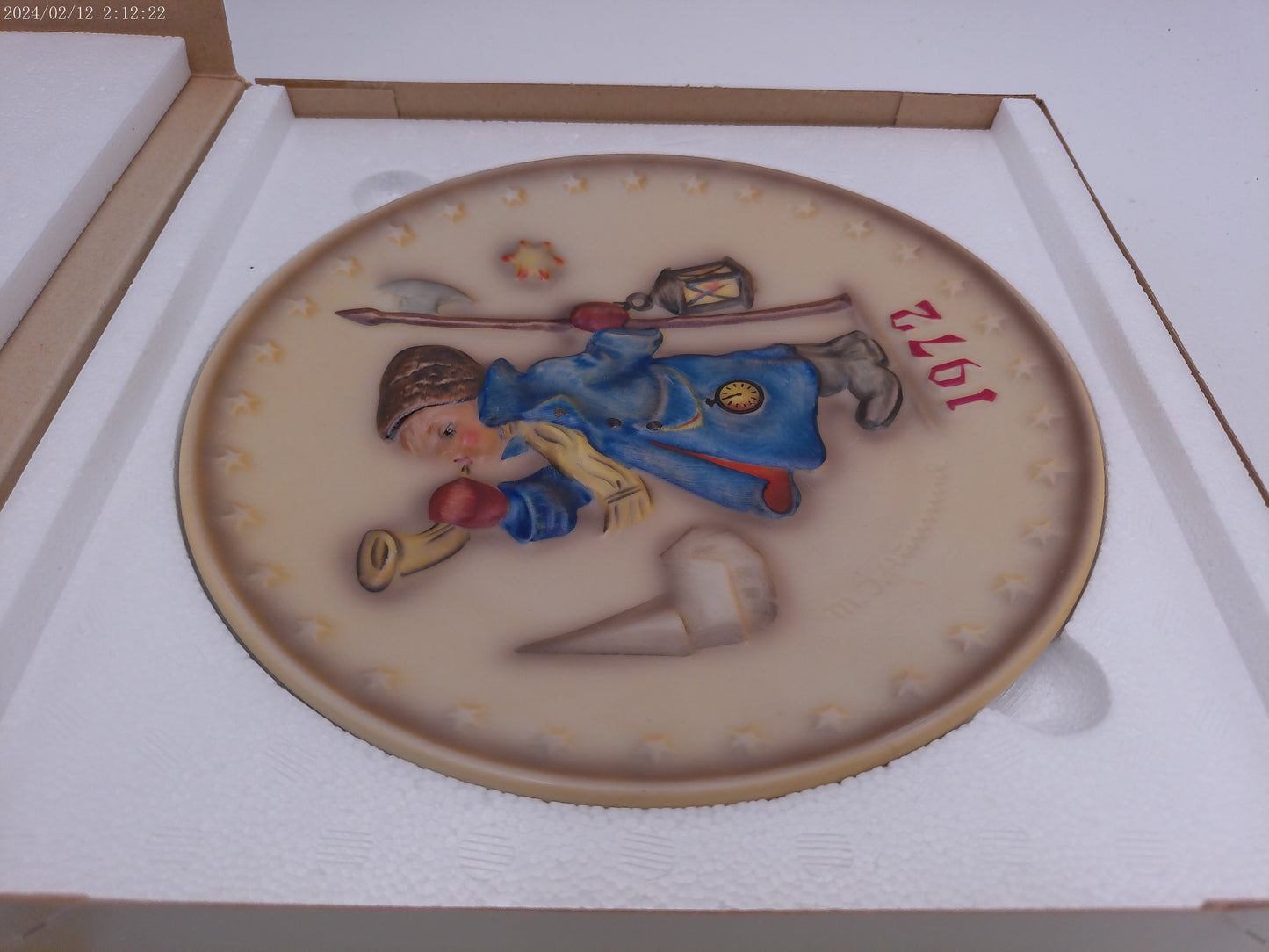 1972 Goebel Hummel W Germany 2nd Annual Plate W/box Hear Ye Hear Ye Christmas