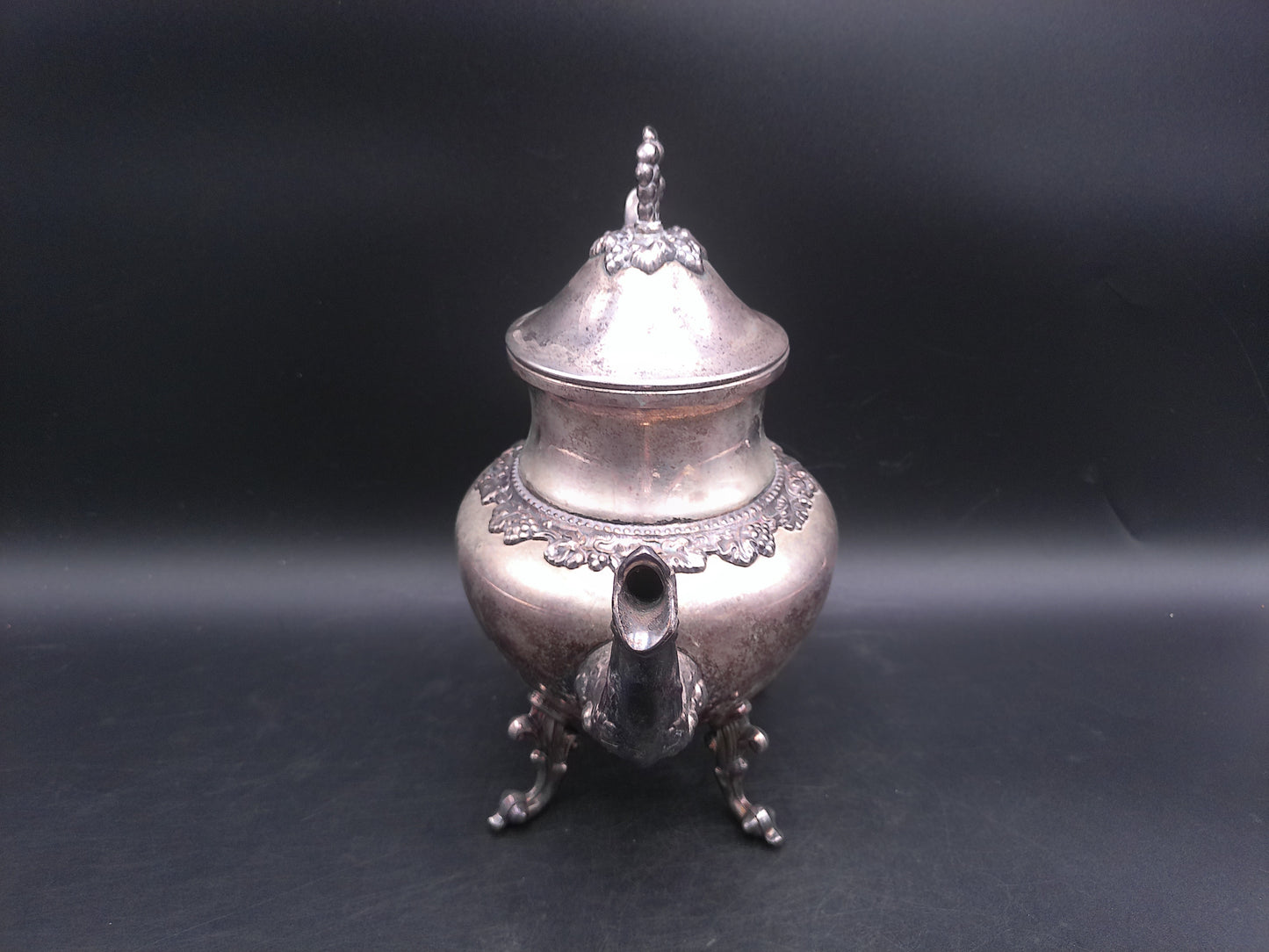 Victorian Birmingham Silver On Copper Coffee Tea Pot Antique