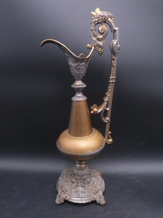 Victorian Art Deco Style Urn Ewer Vase Candleholder Metal Intricate