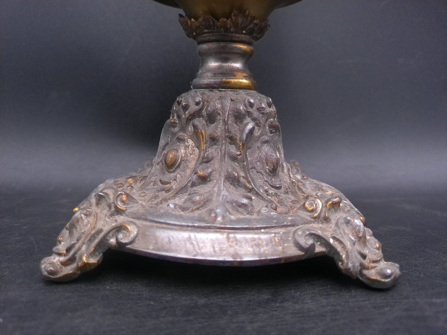 Victorian Art Deco Style Urn Ewer Vase Candleholder Metal Intricate