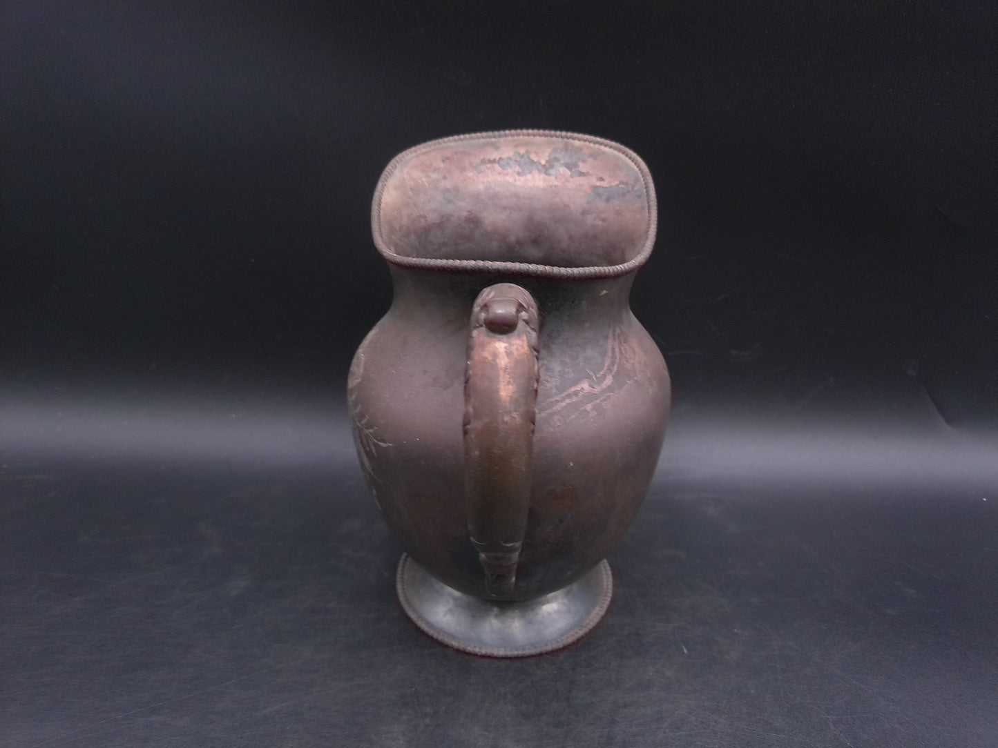 Aurora Silver Plate Water Pitcher Marked 147 B.C. 1869 Estsblished Warranted