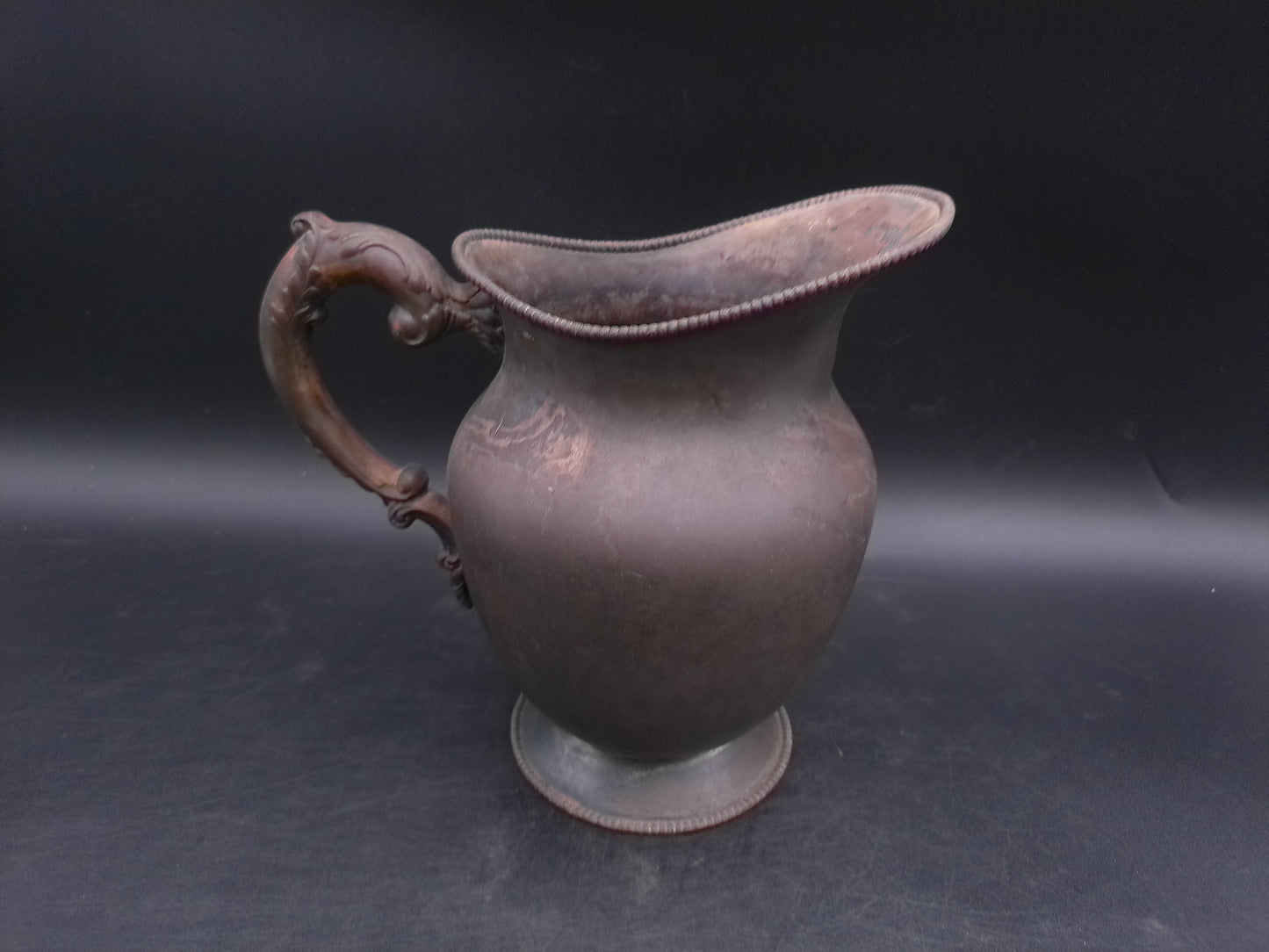 Aurora Silver Plate Water Pitcher Marked 147 B.C. 1869 Estsblished Warranted