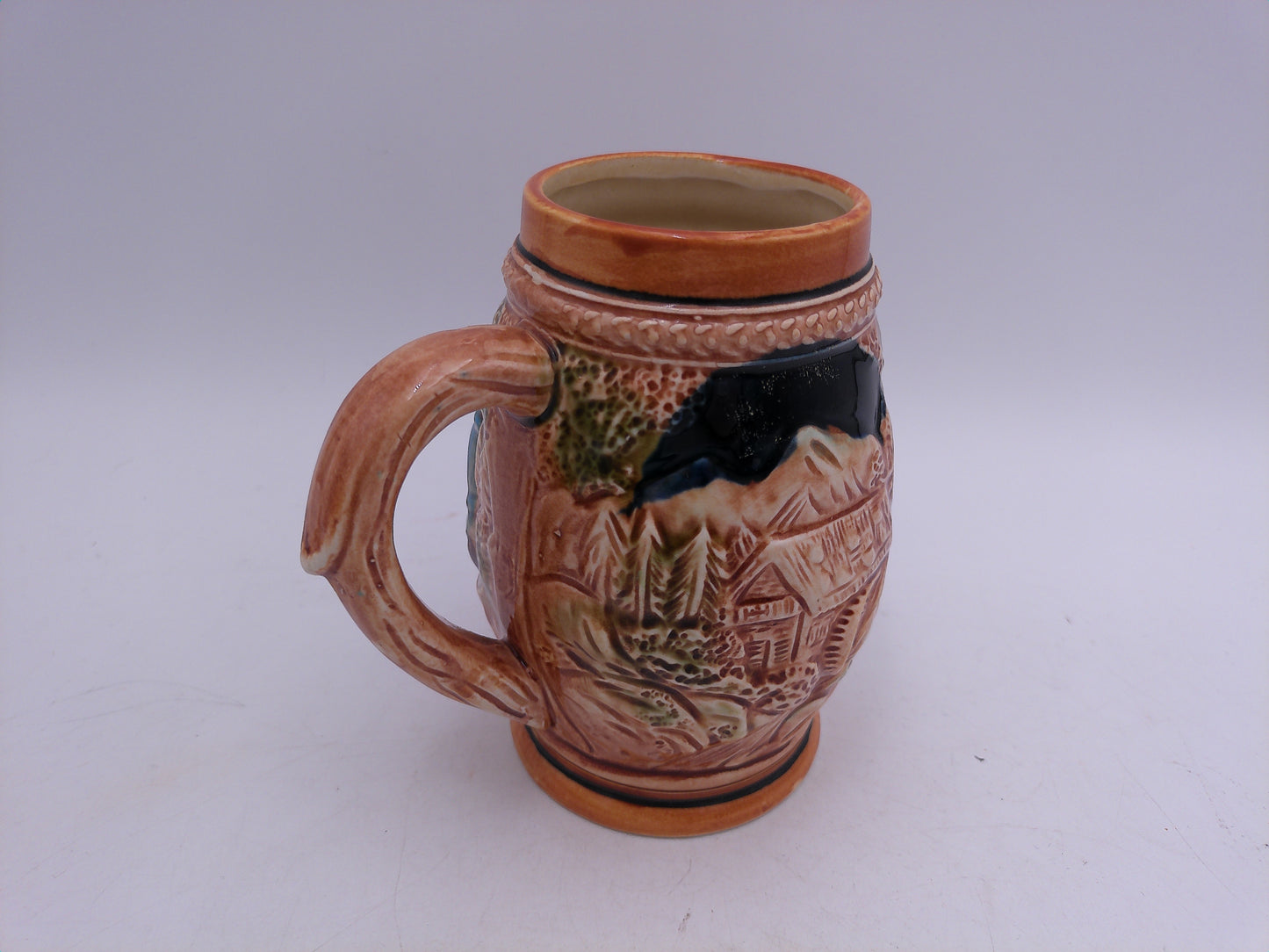 Beer Stein Vintage Japan Lego Beer Stein Mug Drinking Beer Scene 5 1/4" Tall