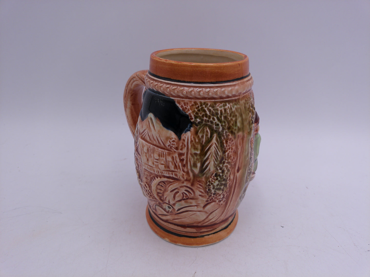 Beer Stein Vintage Japan Lego Beer Stein Mug Drinking Beer Scene 5 1/4" Tall