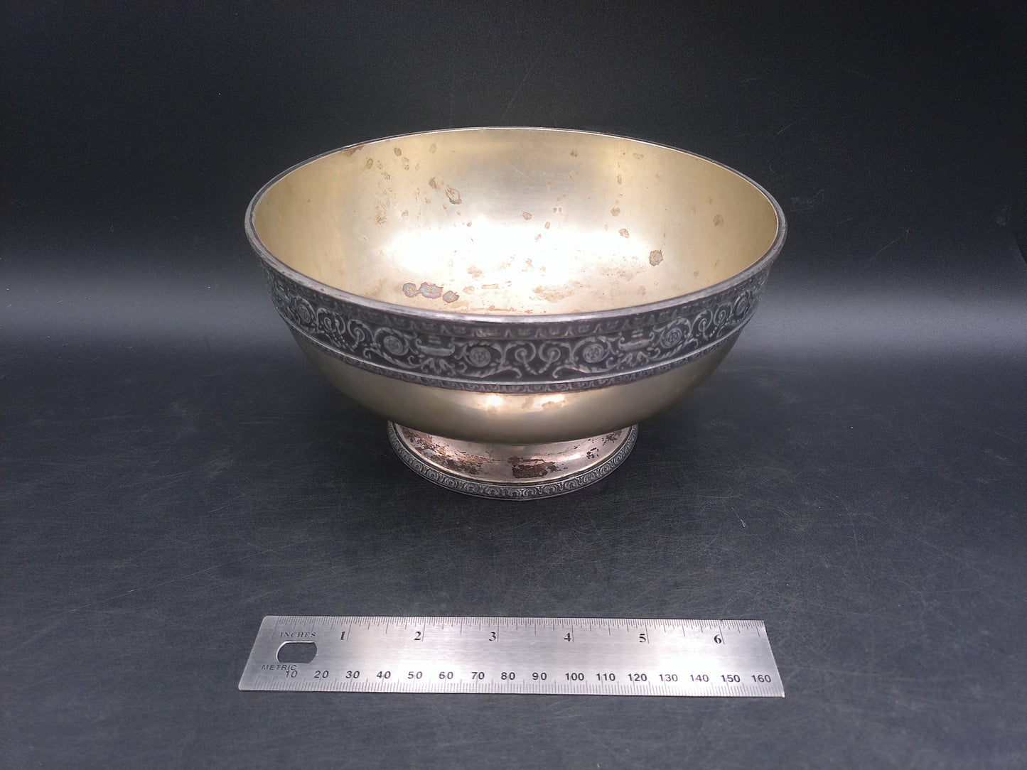 Richard Rice Son's Inc Apollo Decorative Silver Bowl Made in USA Marked 4666