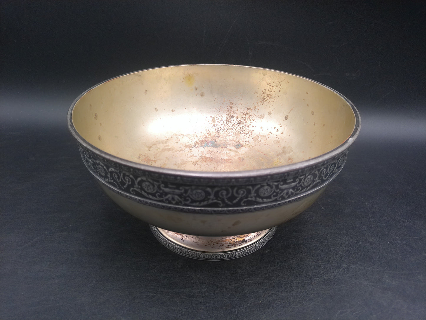 Richard Rice Son's Inc Apollo Decorative Silver Bowl Made in USA Marked 4666