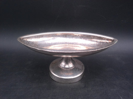 Grand Silver Co. Nickel Silver  Brite Oval Pedestal Dish