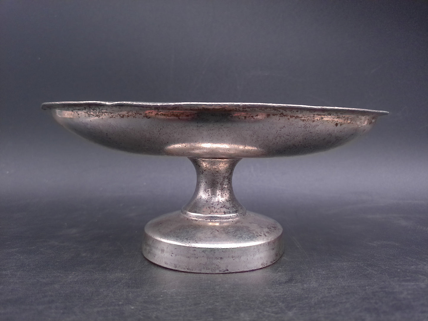 Grand Silver Co. Nickel Silver Brite Oval Pedestal Dish