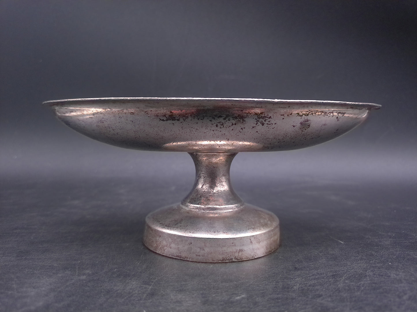Grand Silver Co. Nickel Silver Brite Oval Pedestal Dish