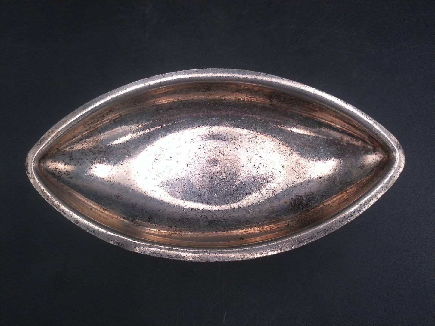 Grand Silver Co. Nickel Silver Brite Oval Pedestal Dish