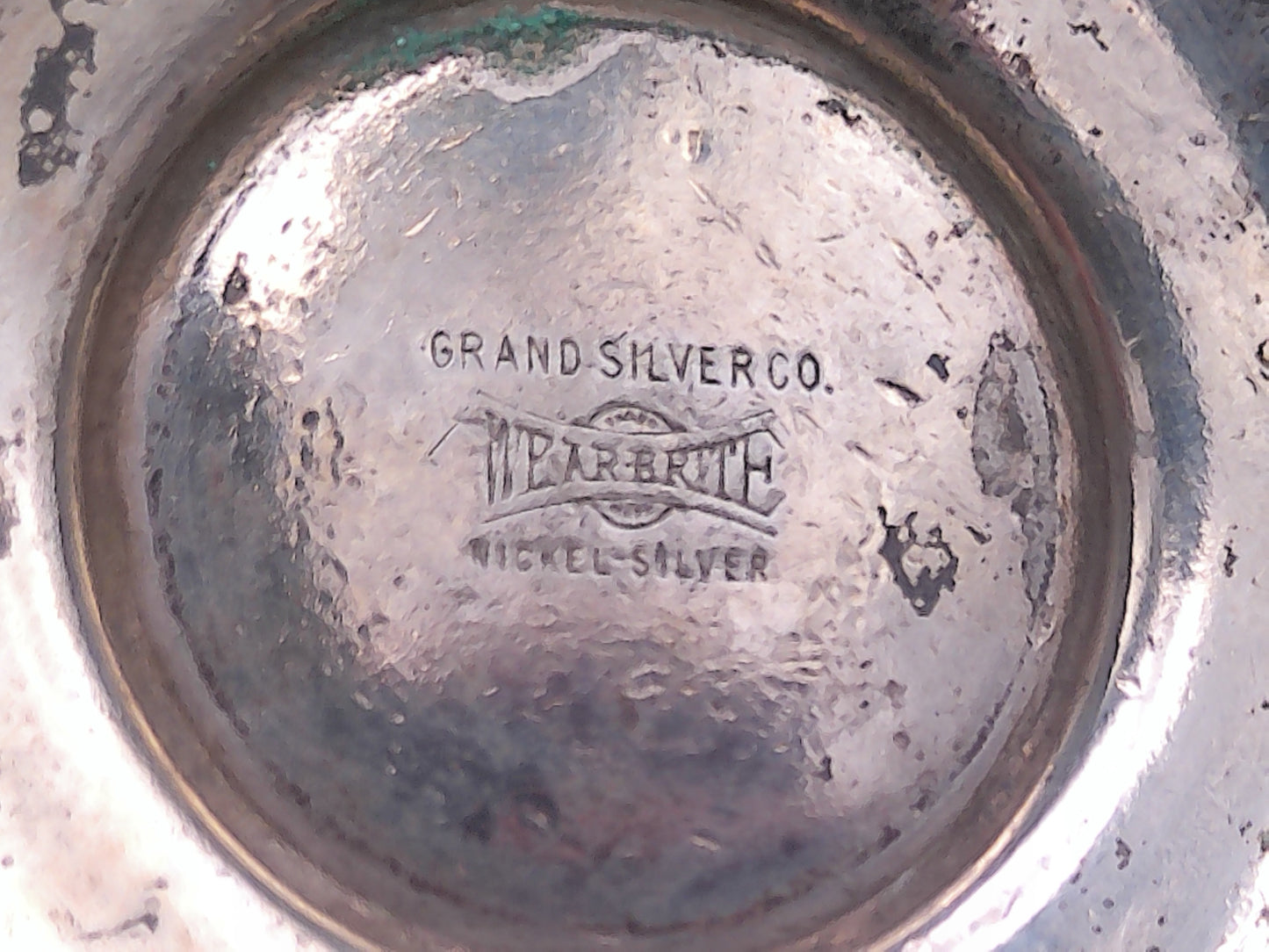 Grand Silver Co. Nickel Silver Brite Oval Pedestal Dish