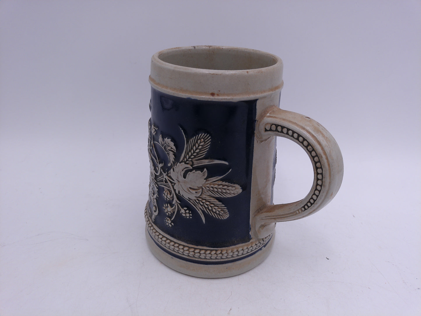 Beer Stein Vintage Made in W. Germany Gerzit Colbolt Blue