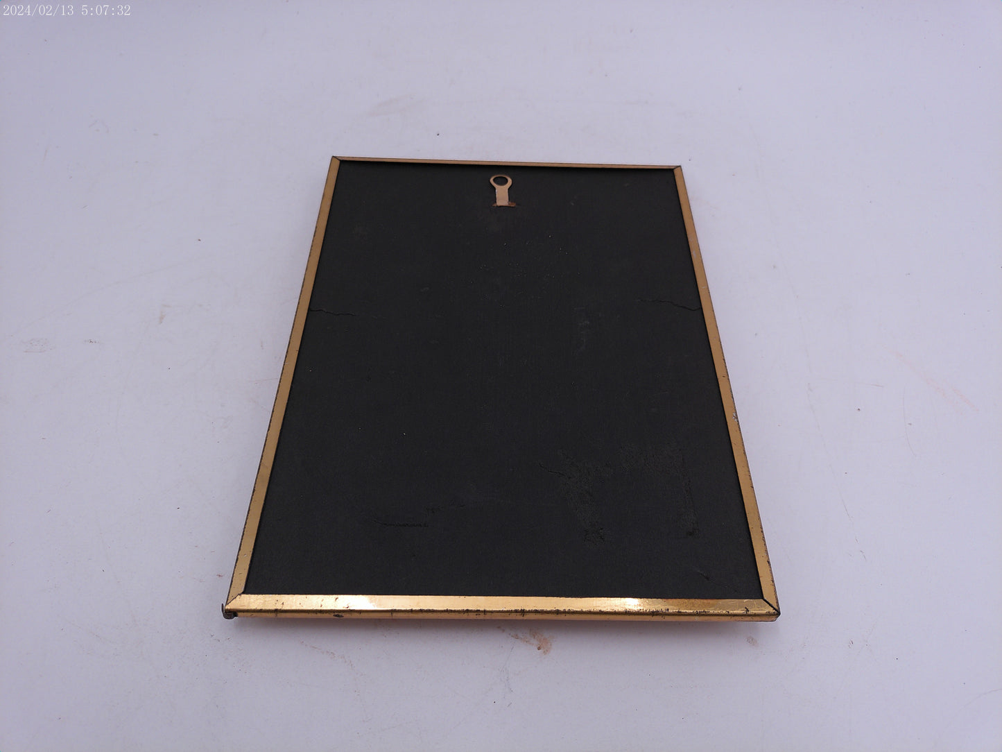 Glass Convex Silhouette Framed Picture Couple in Park Metal  Frame  B119