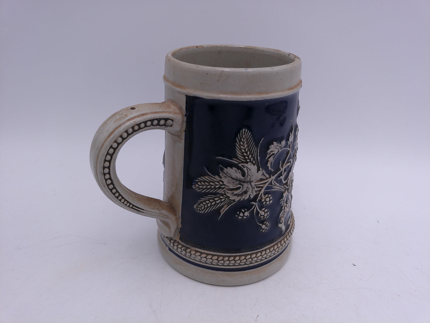 Beer Stein Vintage Made in W. Germany Gerzit Colbolt Blue