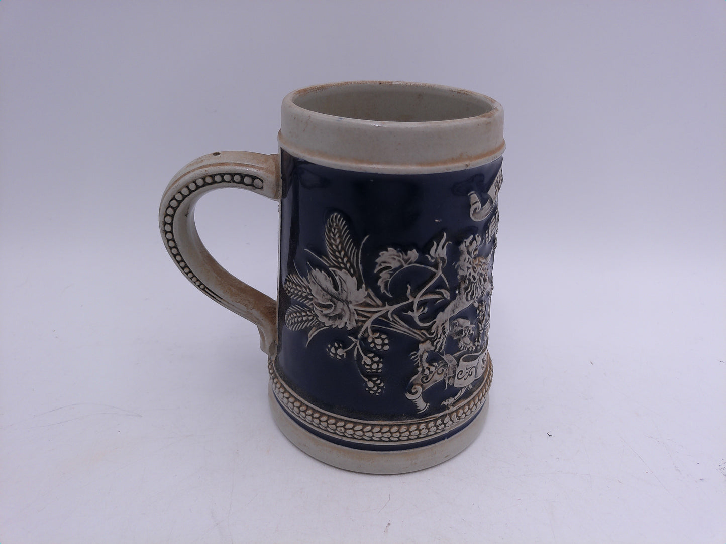 Beer Stein Vintage Made in W. Germany Gerzit Colbolt Blue