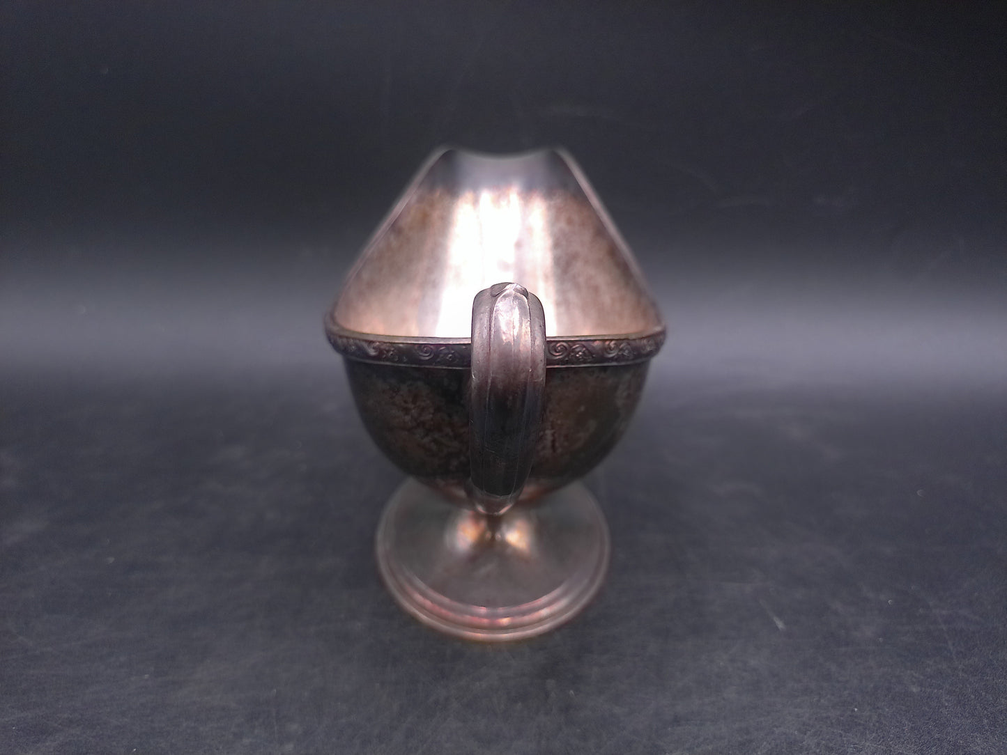 Silver Plated Gravy Boat Saucer Vintage