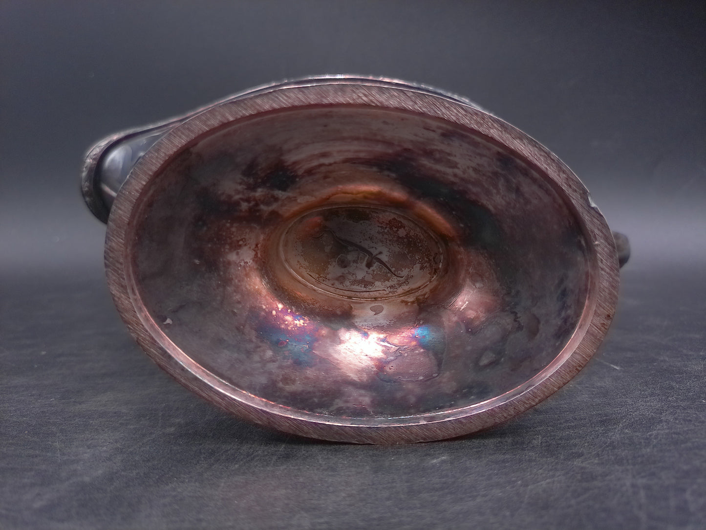 Silver Plated Gravy Boat Saucer Vintage