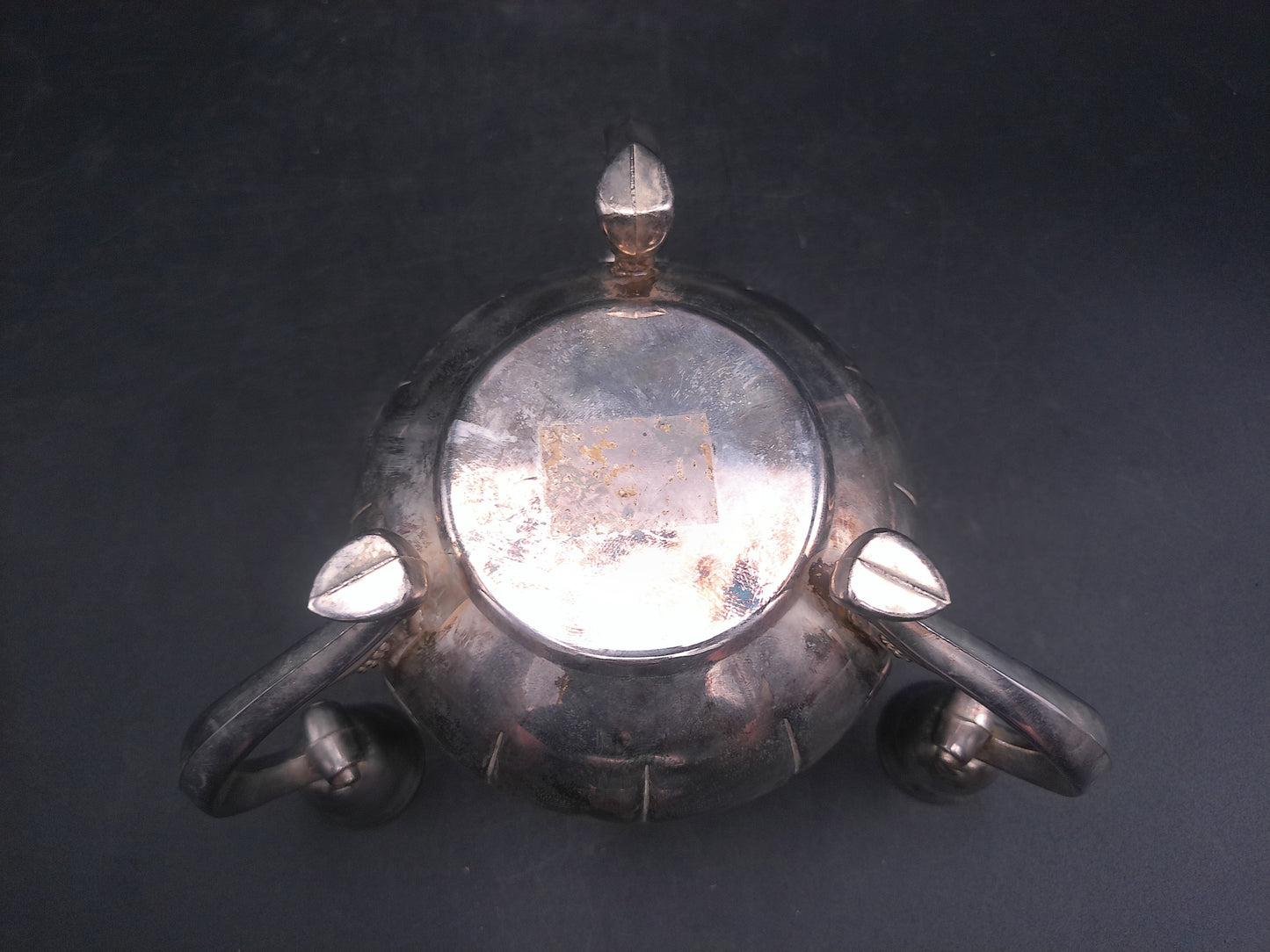 Lenard Silver Plate Centerpiece - Set of 2 Lotus Flower Bowls - 3 Candlestick Holders