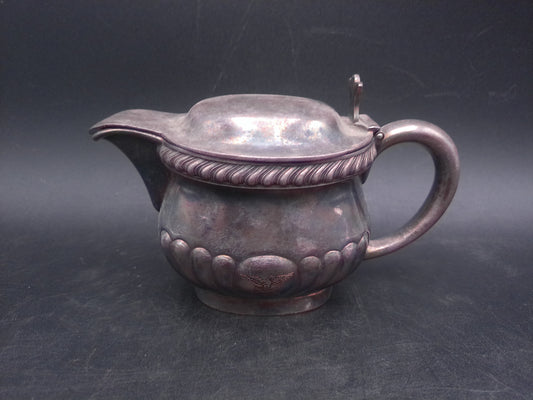 USN United States Navy Gorham Silver plated Soldered  Lidded Creamer Marked 015338  92