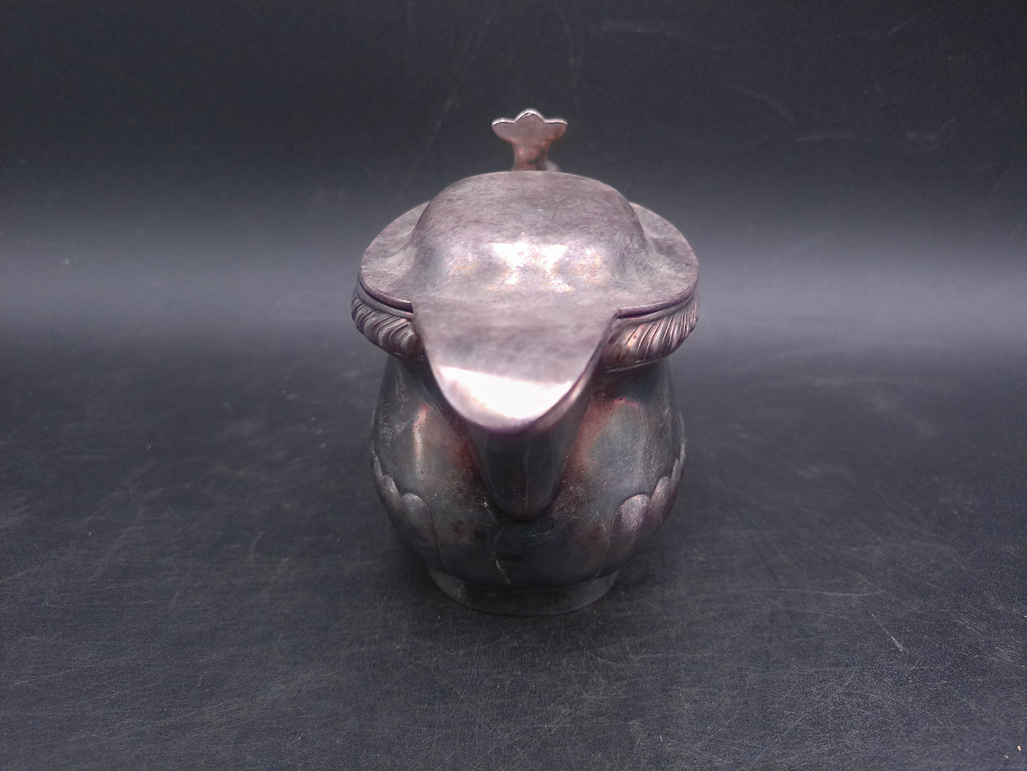 USN United States Navy Gorham Silver plated Soldered  Lidded Creamer Marked 015338  92