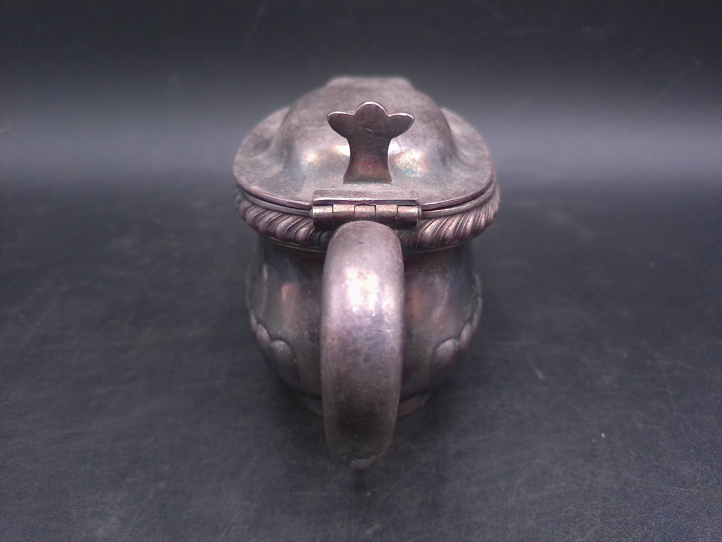 USN United States Navy Gorham Silver plated Soldered  Lidded Creamer Marked 015338  92