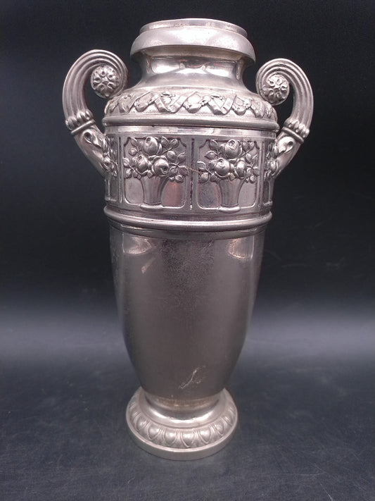 Amphora Vase Urn Made in Austria Quad Silver Plated Dual Handles