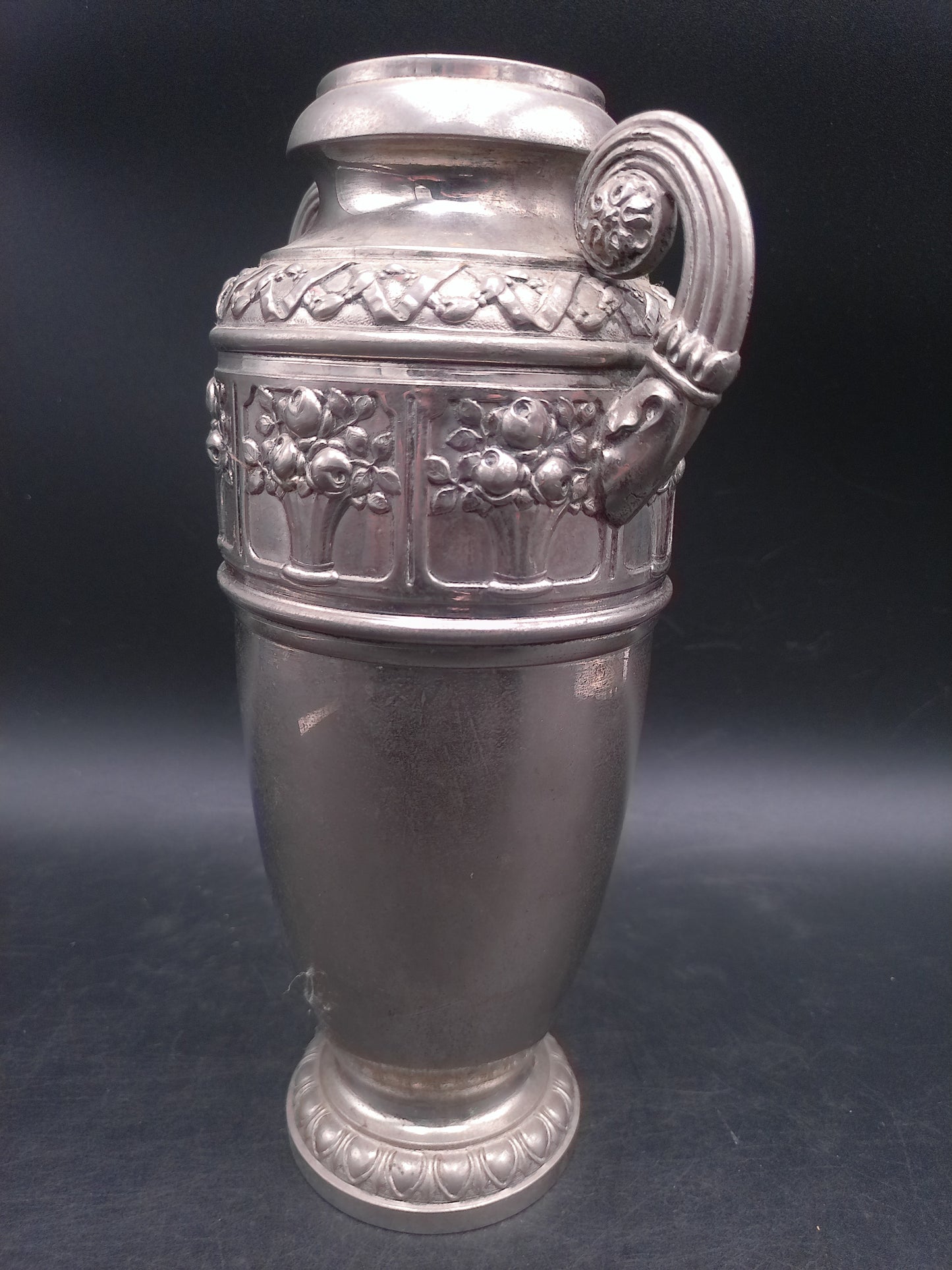 Amphora Vase Urn Made in Austria Quad Silver Plated Dual Handles