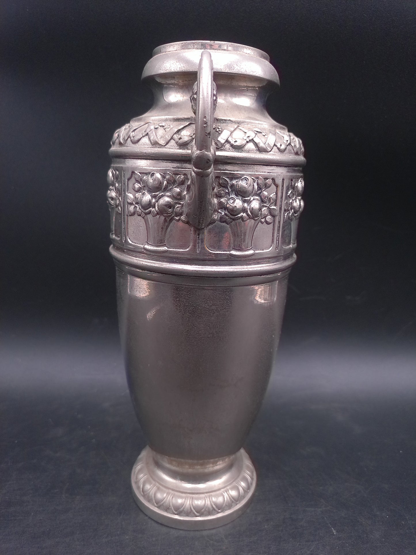 Amphora Vase Urn Made in Austria Quad Silver Plated Dual Handles