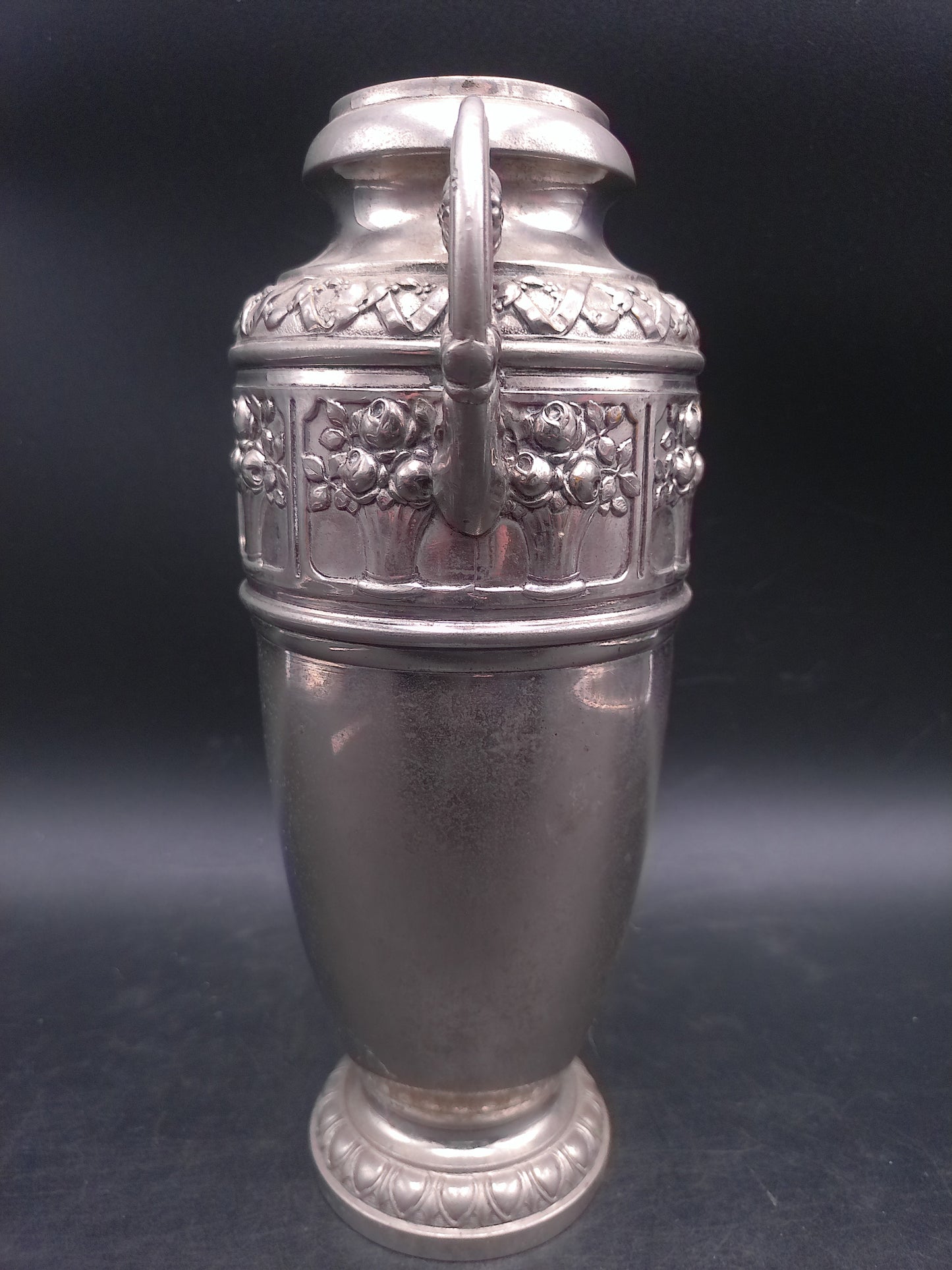 Amphora Vase Urn Made in Austria Quad Silver Plated Dual Handles