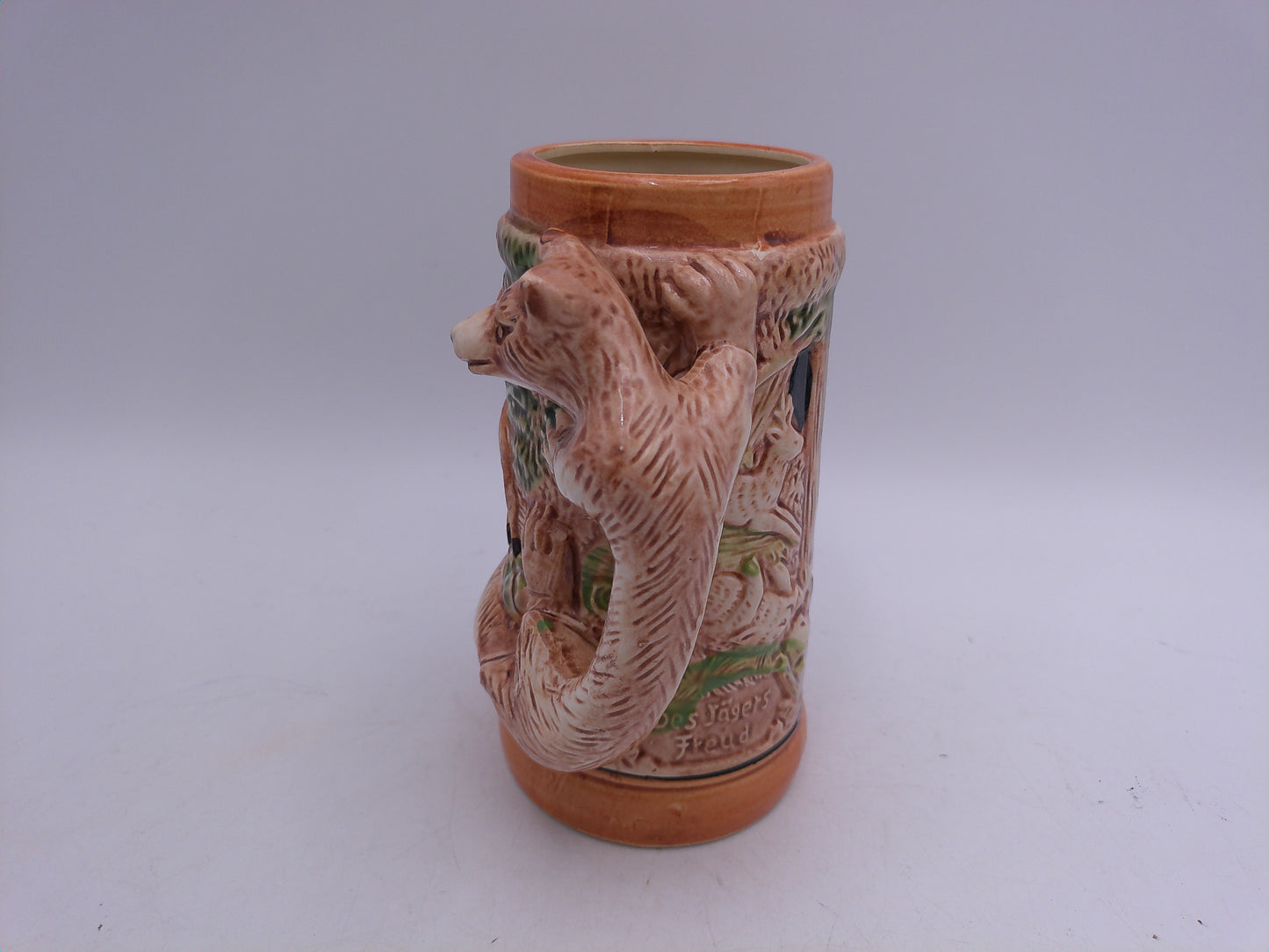 Beer Stein "Des Jagers Freud" Fox Handle with deer of the Mug