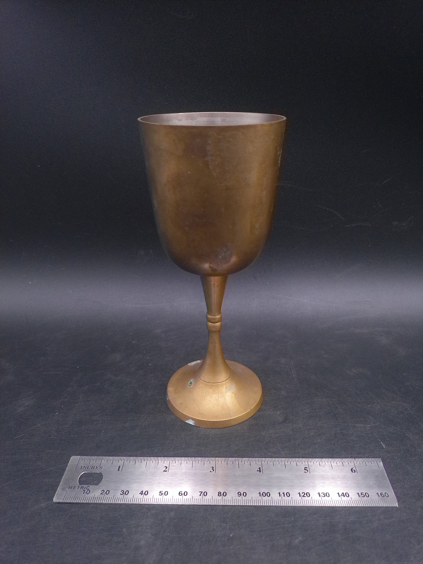 Vintage Gold Brass Wine Goblet